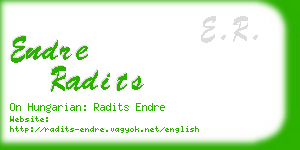 endre radits business card